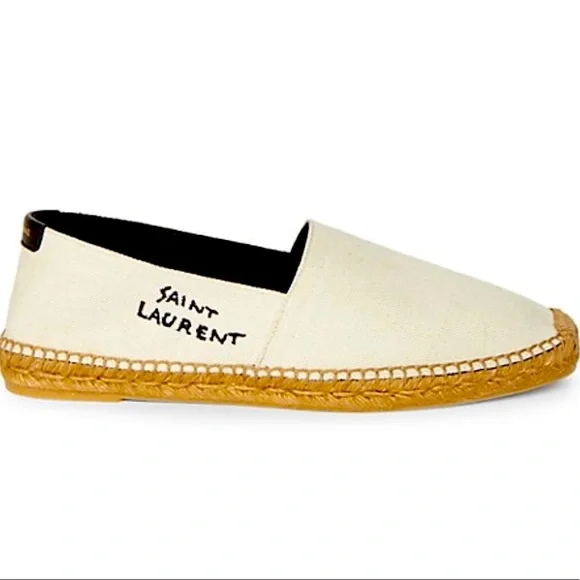 saint laurent signature canvas espadrilles